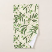 オリーブの枝の水色 バスタオルセット (ハンドタオル)