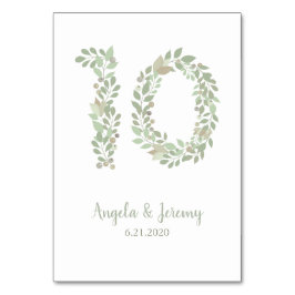 オリーブの枝の番号10 テーブルナンバー