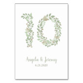 オリーブの枝の番号10 テーブルナンバー (裏面)