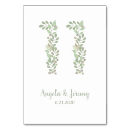 オリーブの枝の番号11 テーブルナンバー