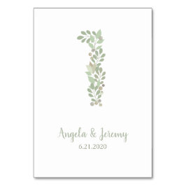 オリーブの枝の番号1 テーブルナンバー