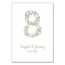 オリーブの枝の番号8 テーブルナンバー