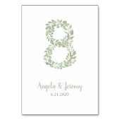 オリーブの枝の番号8 テーブルナンバー (裏面)