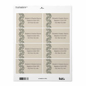 オリーブの枝の結婚ガーランド ラベル (フルシート)