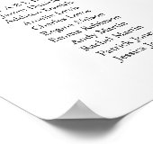 オリーブの枝の結婚座席表ポスター ポスター (角)