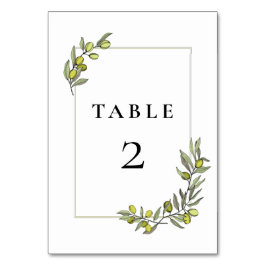 オリーブの枝の結婚枠 テーブルナンバー