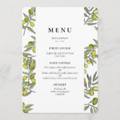 オリーブの枝の結婚枠 メニュー (正面)