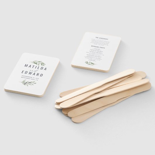 オリーブの枝の絵を描結婚色のハンドファン ハンドファン (組立なし)