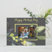 オリーブの枝の花の写真の母の日カード シーズンカード (スタンド正面)