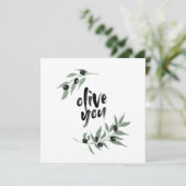 オリーブの枝の花輪　オリーブユー | 愛してる カード (スタンド正面)