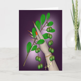 オリーブの枝を持ち出す カード