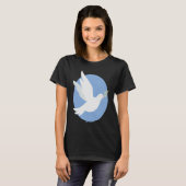 オリーブの枝を持つ平和な鳩 Tシャツ (正面フル)