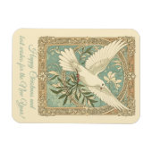オリーブの枝を持つ鳩 クリスマス マグネット (横)