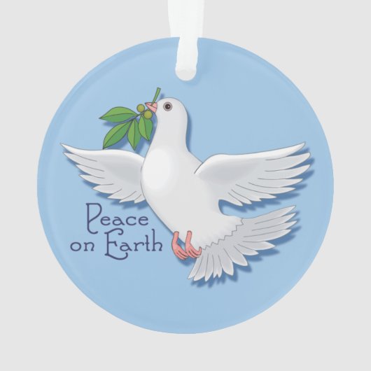 オリーブの枝を持つ、地上の平和 オーナメント (裏面)