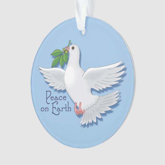 オリーブの枝を持つ、地上の平和 オーナメント (正面)