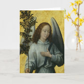 オリーブの枝を握る天使 カード (黄色い花)