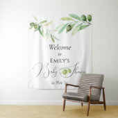 オリーブの枝モダンミニマルな赤ちゃんシャワー タペストリー (インサイチュ)