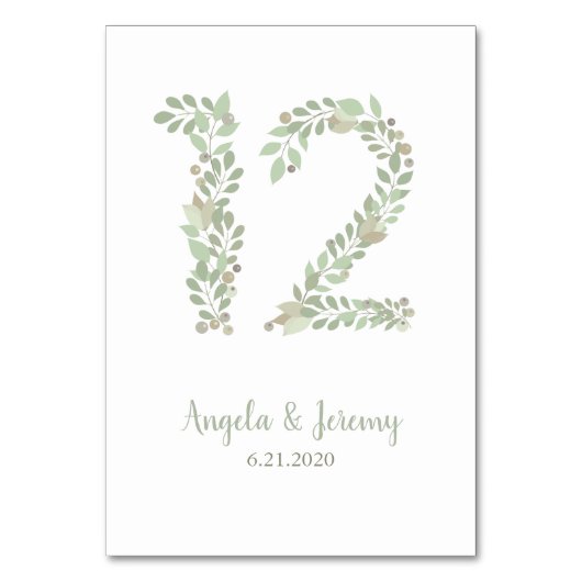 オリーブの枝第12 テーブルナンバー (正面)