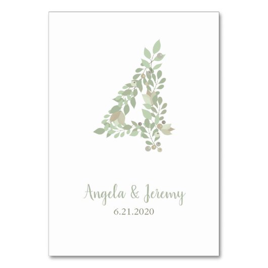 オリーブの枝第4 テーブルナンバー (正面)