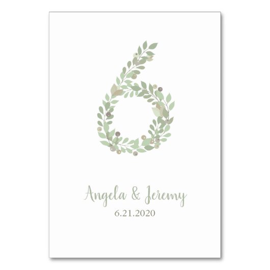 オリーブの枝第6 テーブルナンバー (正面)