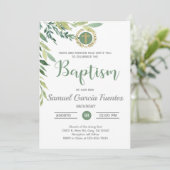 オリーブの枝葉とバプテスマの招待。 招待状 (スタンド正面)