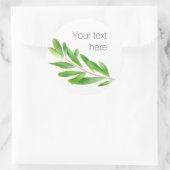 オリーブの枝葉付 ラウンドシール (バッグ)