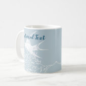 オリーブの枝飛んでいるに鳥を乗せる コーヒーマグカップ (正面左)