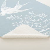 オリーブの枝飛んでいるに鳥を乗せる シェルパブランケット (3/4)