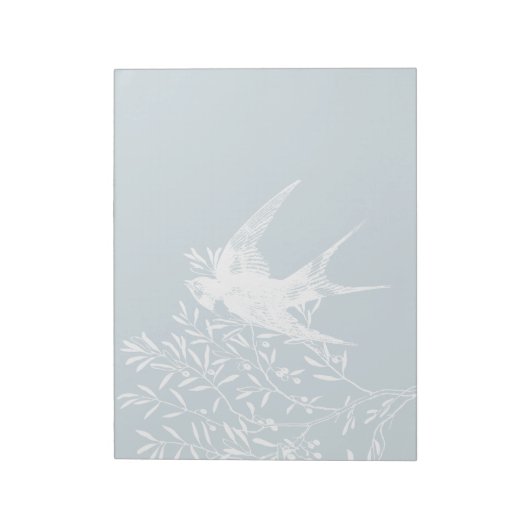オリーブの枝飛んでいるに鳥を乗せる ノートパッド (回転)