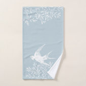 オリーブの枝飛んでいるに鳥を乗せる バスタオルセット (ハンドタオル)