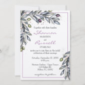 オリーブの枝 ウェディング招待状 招待状 (正面)