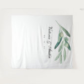 オリーブの枝 ウェディング バックドロップ, フォトブース プロップ タペストリー (正面(横))