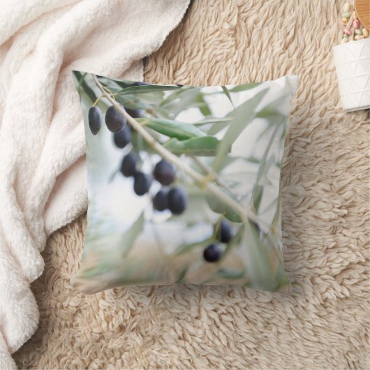 オリーブの枝 クッション (ブランケット)