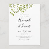 オリーブの枝 セーブ・ザ・デート ポストカード (正面)