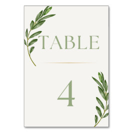 オリーブの枝 テーブル カード 番号