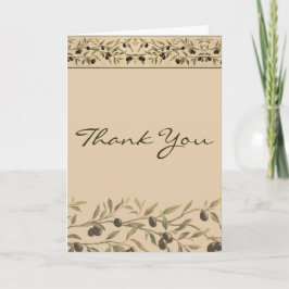 オリーブの枝：トスカーナのタッチ サンクス サンキューカード