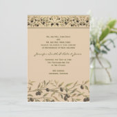 オリーブの枝：トスカーナの風薫るウェディング・インビテーション 招待状 (スタンド正面)