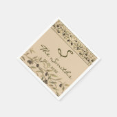オリーブの枝：トスカーナTouch結婚ズ スタンダードカクテルナプキン (角)