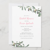 オリーブの枝 ブライダルシャワー メディテレーニア ボタニカル 招待状 (正面)