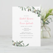 オリーブの枝 ブライダルシャワー メディテレーニア ボタニカル 招待状 (スタンド正面)