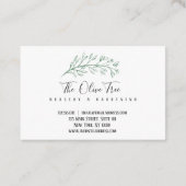 オリーブの枝 名刺 (裏面)