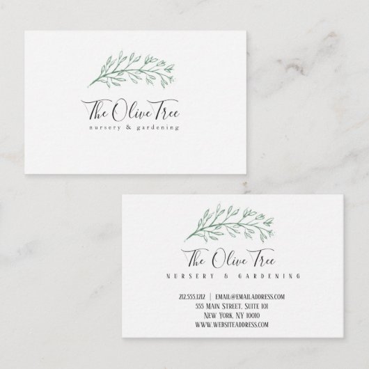 オリーブの枝 名刺 (正面/裏面)