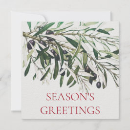 "オリーブの枝"季節の挨拶フラットクリスマス カード