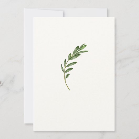 オリーブの枝 - 招待状 (裏面)