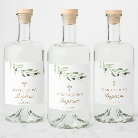 オリーブの枝 洗礼 リキュールボトルラベル (ボトル)