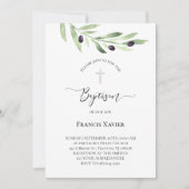 オリーブの枝 洗礼 招待状 (正面)