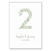 オリーブの枝（番号2） テーブルナンバー (裏面)