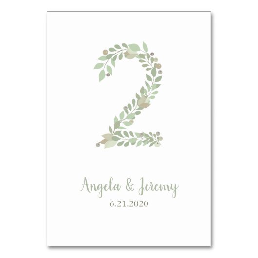 オリーブの枝（番号2） テーブルナンバー (正面)