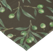 オリーブの枝、黒 テーブルクロス (アングル)