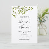 オリーブの枝 Save the Date カード (スタンド正面)